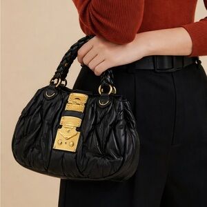 MIU MIU Matelasse Leather Crossbody Bag